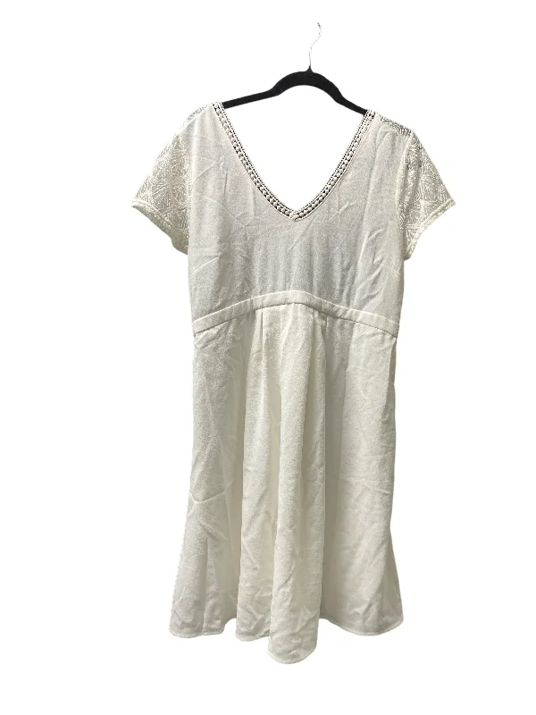 Price Drop Alert Ivory Dress Casual Short French Bazaar, Size L