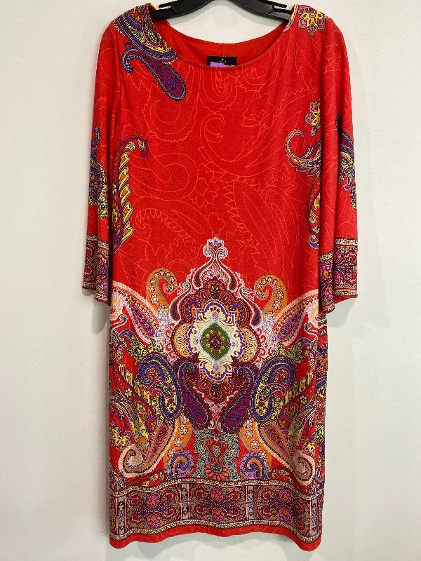 Savings Galore Red Dress Casual Midi Ronnie Nicole, Size M