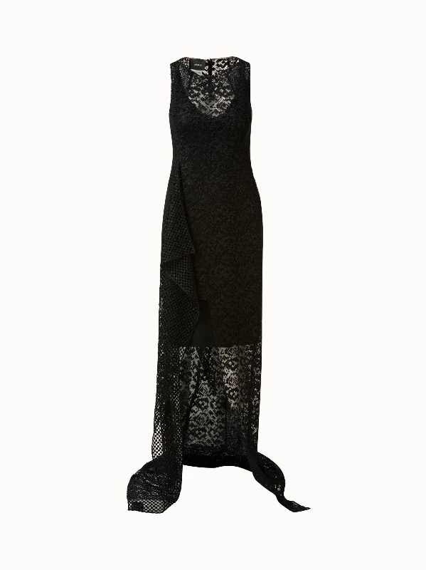 Act Now Techno Embroidery Patchwork Apron Gown