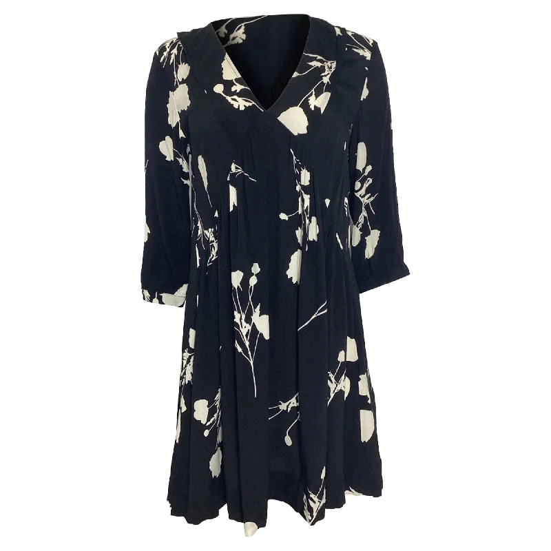 Price Drop Alert Ba&sh Pansy Floral Mini Dress In Black Viscose