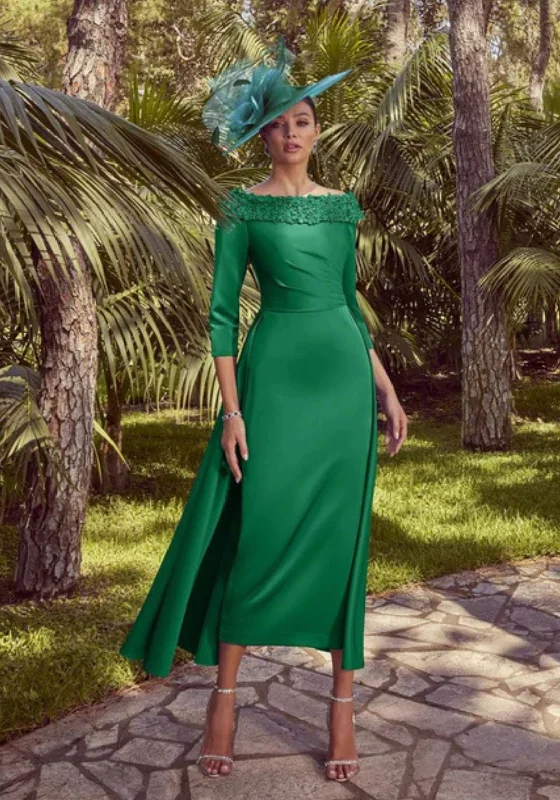 Price Blitz Veni Infantino Floral Bardot Dress, Shamrock Green