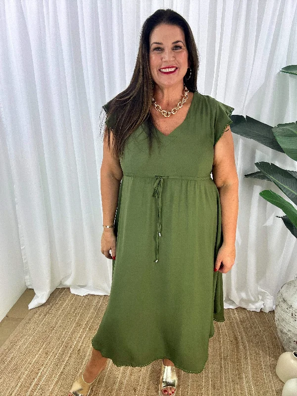 Time-Limited Offer Nora Dress - Khaki (SALE)