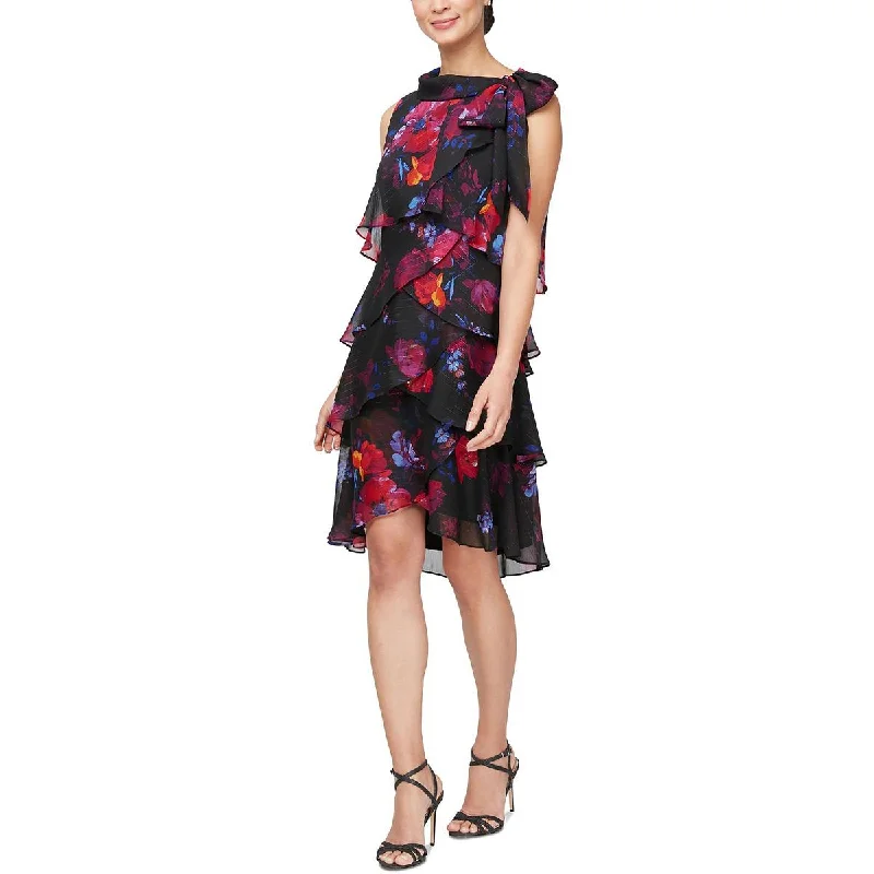 Buy Now Womens Knee-Length Floral Print Cocktail And Party Dress
