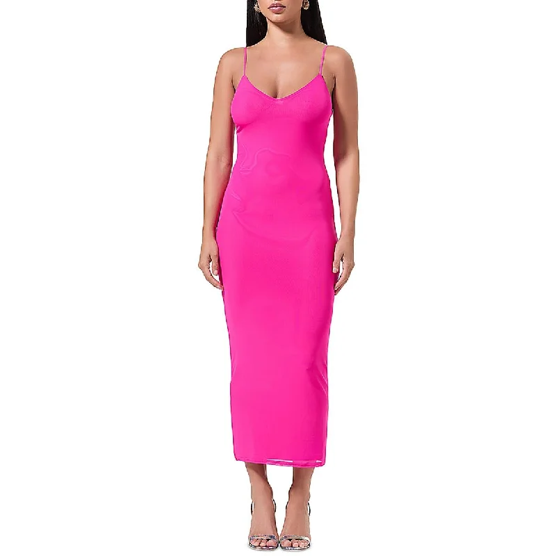 Weekend Deal Womens V Neck Spaghetti Straps Slip Dress
