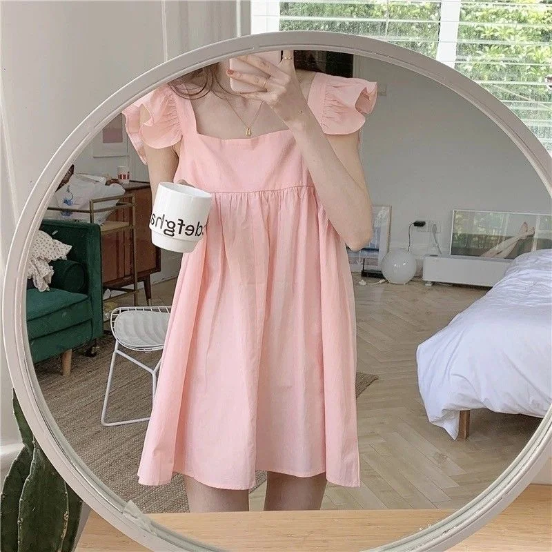 Limited Stock KittenAlarm - Issy Pocketed Ruffle Babydoll Dress - Coral - FINAL SALE Limited Stock KittenAlarm - Issy Pocketed Ruffle Babydoll Dress - Coral - FINAL SALE
