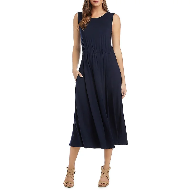 Massive Deals Womens Elastic Waist Artisan Fit & Flare Dress
