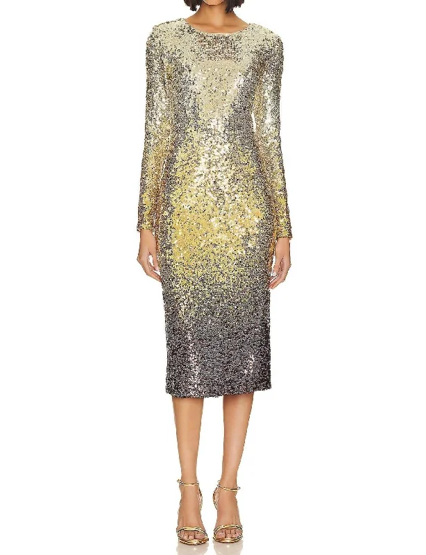 Price Drop Alert Kate Dress In Smokey Sunset Sequin