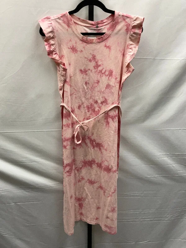 Bargain Prices Pink Dress Casual Midi Time And Tru, Size S