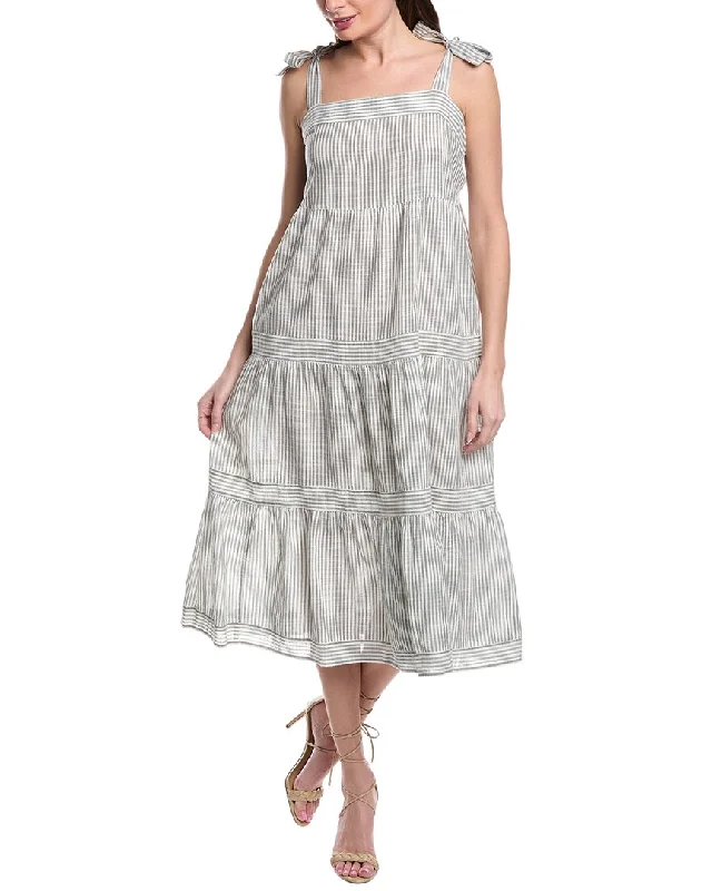 Holiday Sale Tommy Bahama Shoreline Stripe Square Neck Maxi Dress