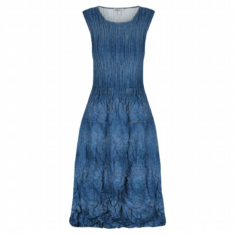 Price Reduction Smash Pocket Sleeveless Dress In Denim