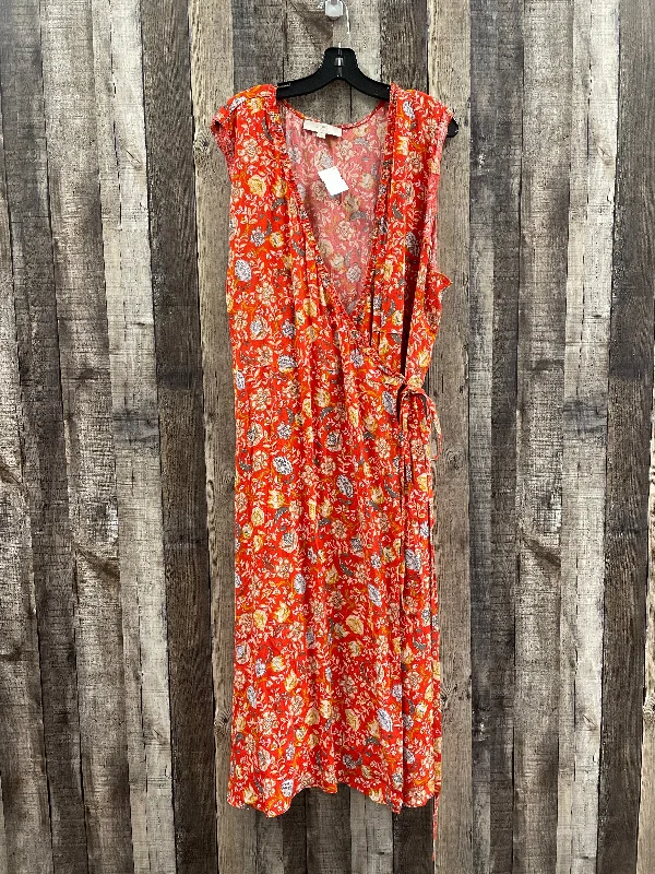 Today's Special Orange Dress Casual Maxi Loft, Size 3x