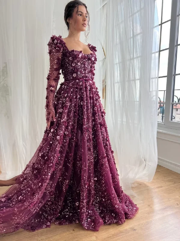 Today’s Special Unique Lace Prom Dress Square Neck Party Beaded Appliques Shiny A-line Evening Dress Customized Cocktail Gown Vestidos De Gala