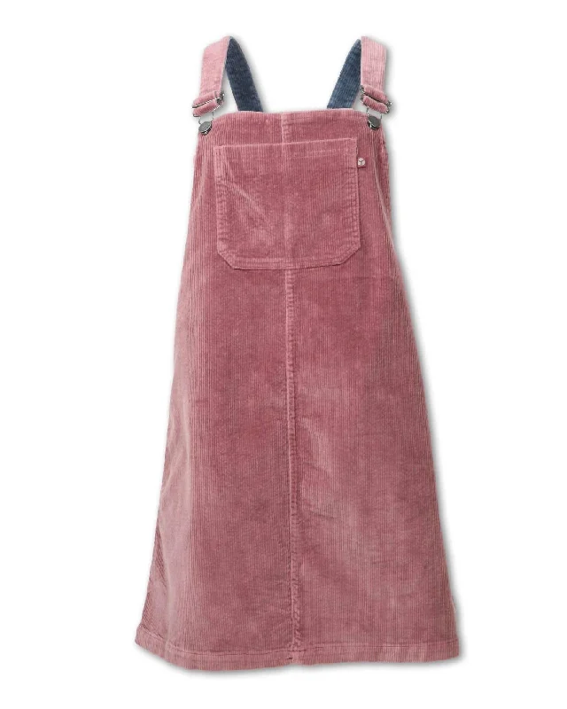 Fantastic Offers Women's Stretch Corduroy Overall Dress In Cranberry