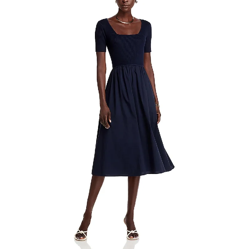 Today Only Womens Square Neck Fit& Flare Fit & Flare Dress