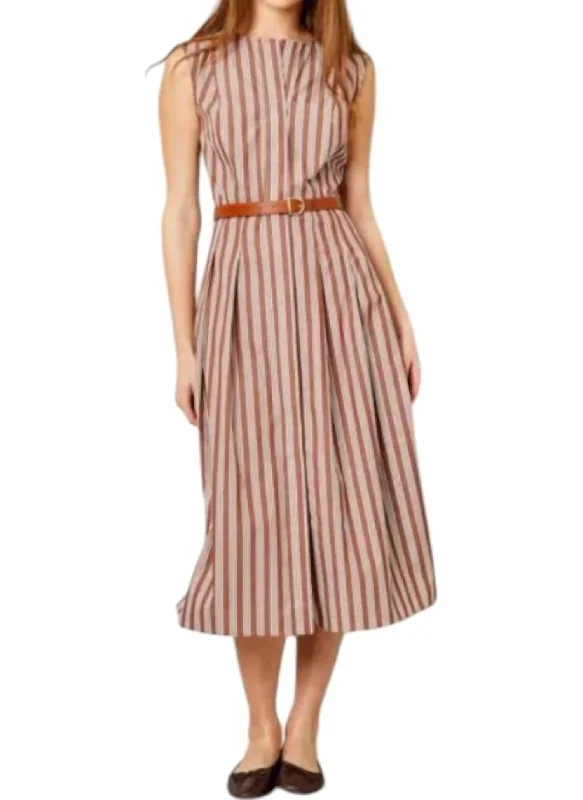 Exclusive Online Offer Hadley Dress In Cappuccino White Stripe