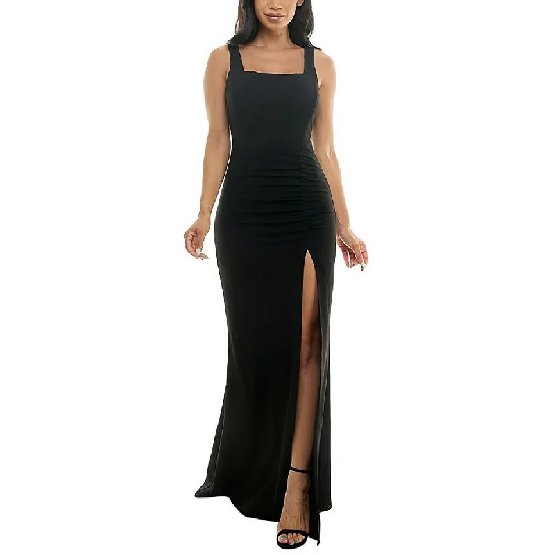 Deal Dash Womens Slit Sleeveless Sheath Dress