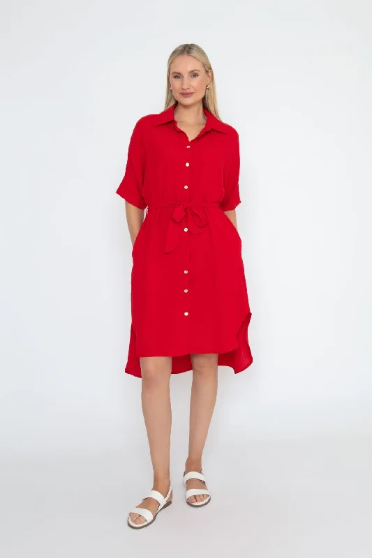 Special Promotion Resort Dress in Red