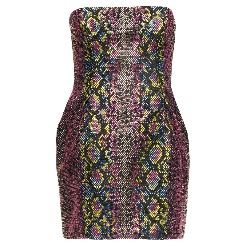 Blowout Sale Versace scaled crystal encrusted strapless dress