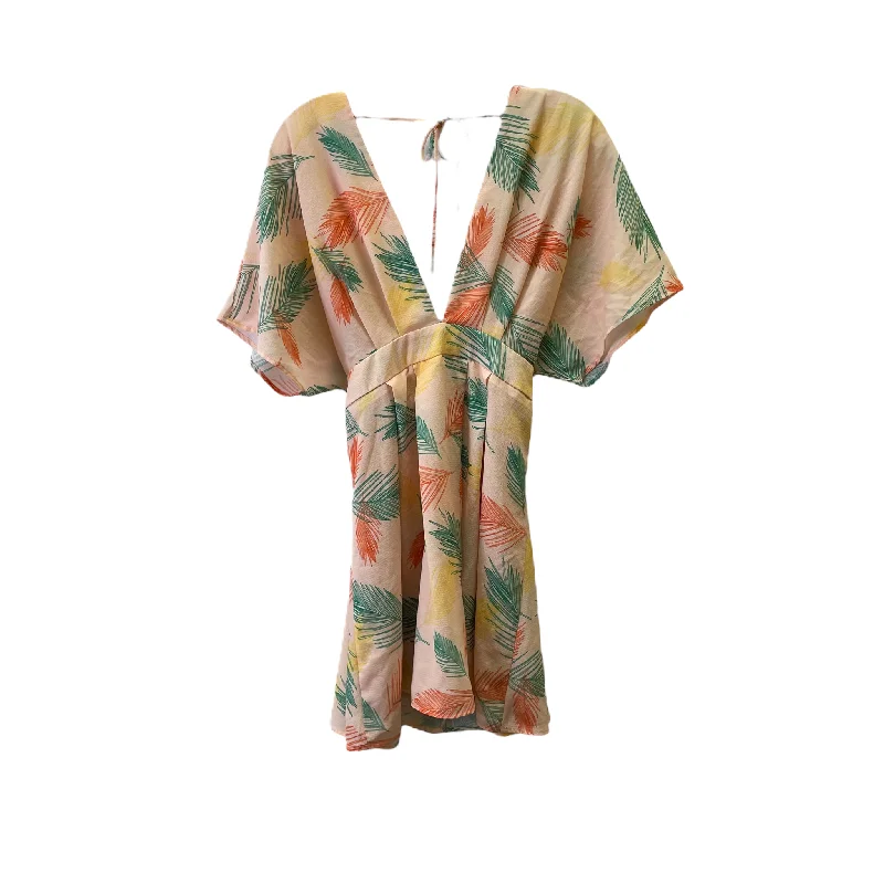 Midnight Madness Peach Dress Casual Short, Size: M