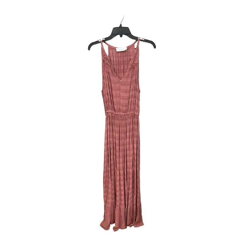 Amazing Deals Mauve Dress Casual Maxi Self Contrast, Size M