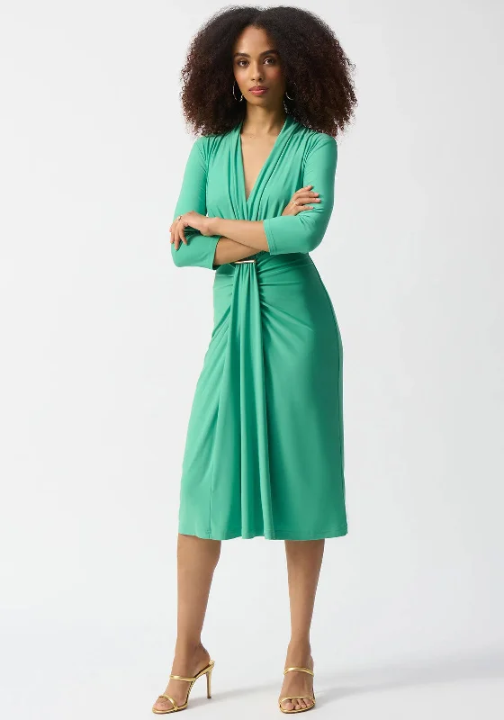 Clearance Sale Joseph Ribkoff Ruched Midi Dress, Green