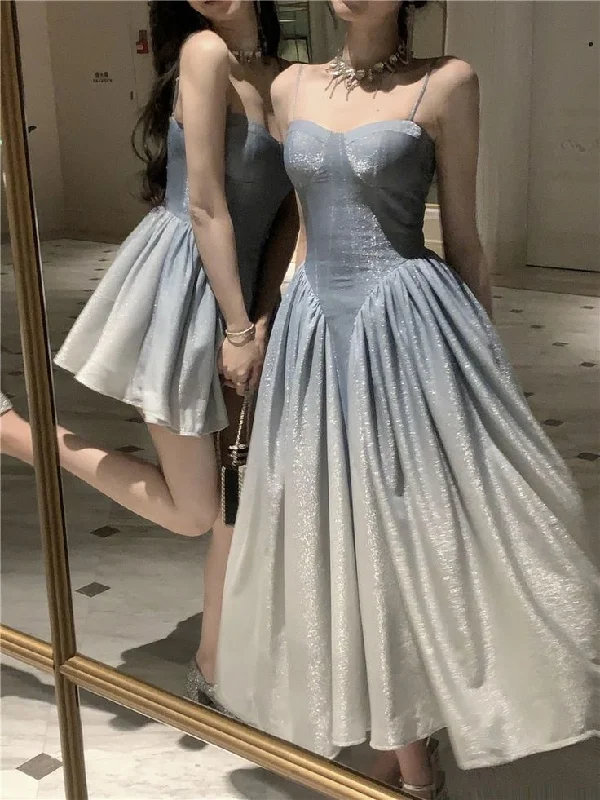 Special Price Shiny Sweetheart Spaghetti Straps A-Line Elegant Party Dress, DP2042