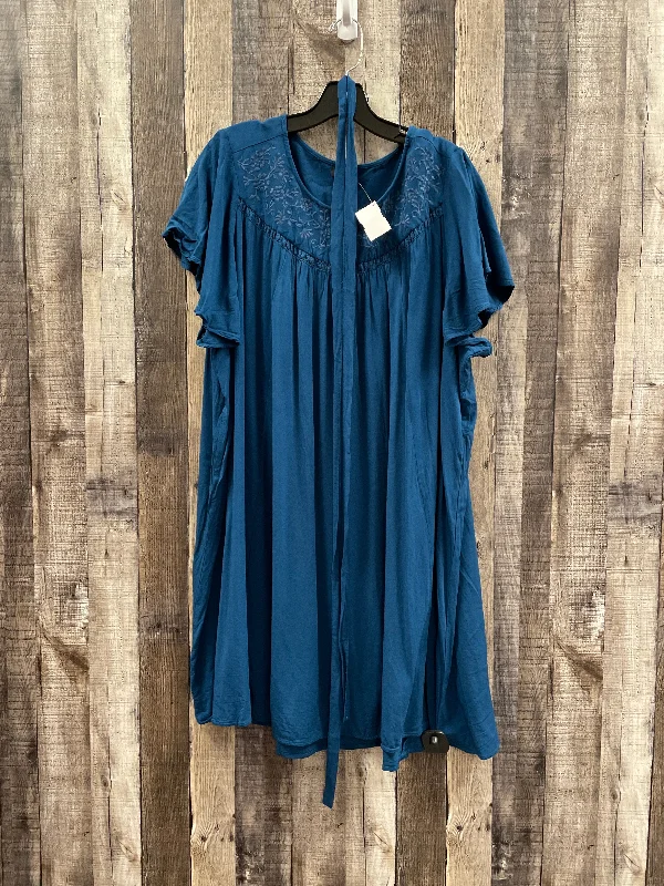 Hot Deal Blue Dress Casual Midi Torrid, Size 3