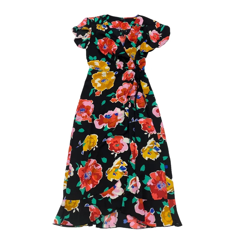 Best Deals FLORAL PRINT WHO WHAT WEAR DRESS CASUAL MIDI, Size XS
