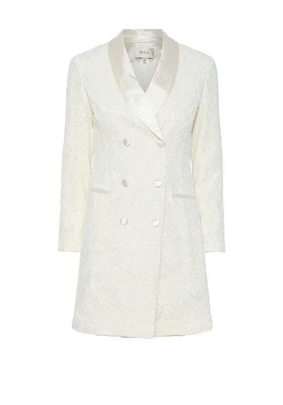 Warehouse Sale Y.A.S. Yara Lace Blazer Dress, White