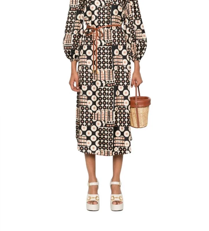 Early Access Midi Tunic Dress In Geometric