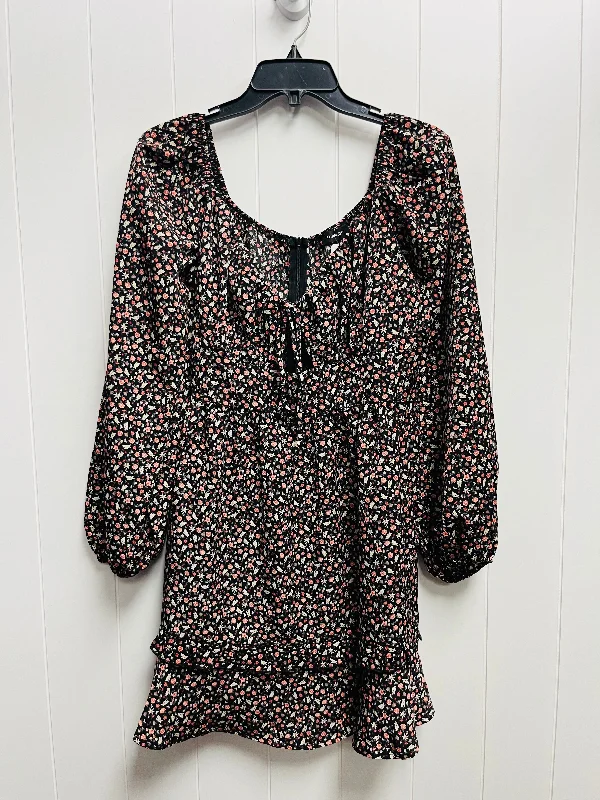 Don’t Miss Out Black & Red Dress Casual Short Clothes Mentor, Size Xl