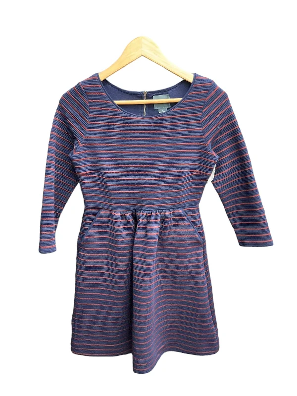 Online Specials Blue & Red Dress Casual Short Maeve, Size S