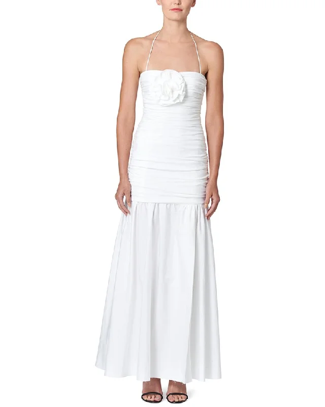 Exclusive Offers Carolina Herrera Spaghetti Strap Gathered Bodice Drop-Waist Dress