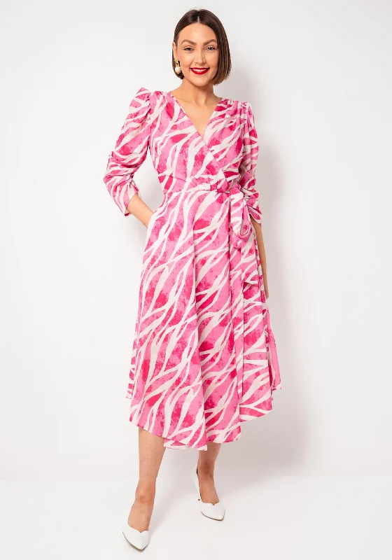 Lowest Price Coco Doll Pemo Animal Print Wrap Dress, Pink