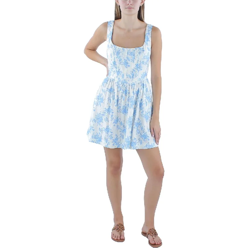 Doorbuster Deal LoveShackFancy Womens Avignon Pintuck Short Fit & Flare Dress