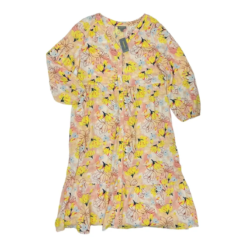 Price Cut YELLOW DRESS CASUAL MAXI by STYLE AND COMPANY Size:XL