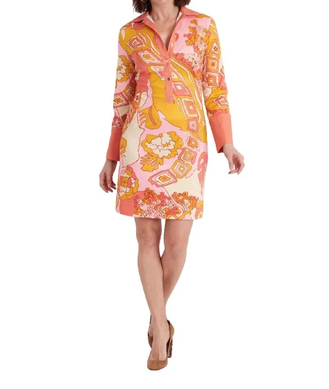 Super Bargain Ivy Dress In Whirlwind Marigold