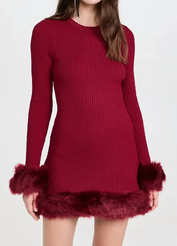 Price Buster Fran Dress In Cranberry
