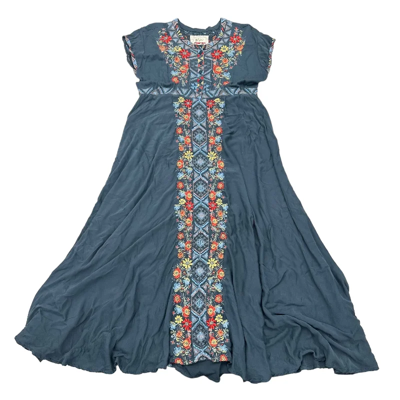 Online Exclusive BLUE JOHNNY WAS DRESS CASUAL MAXI, Size L