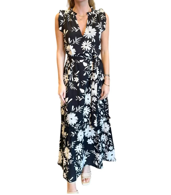 Act Now Christina Dress In Black Mod