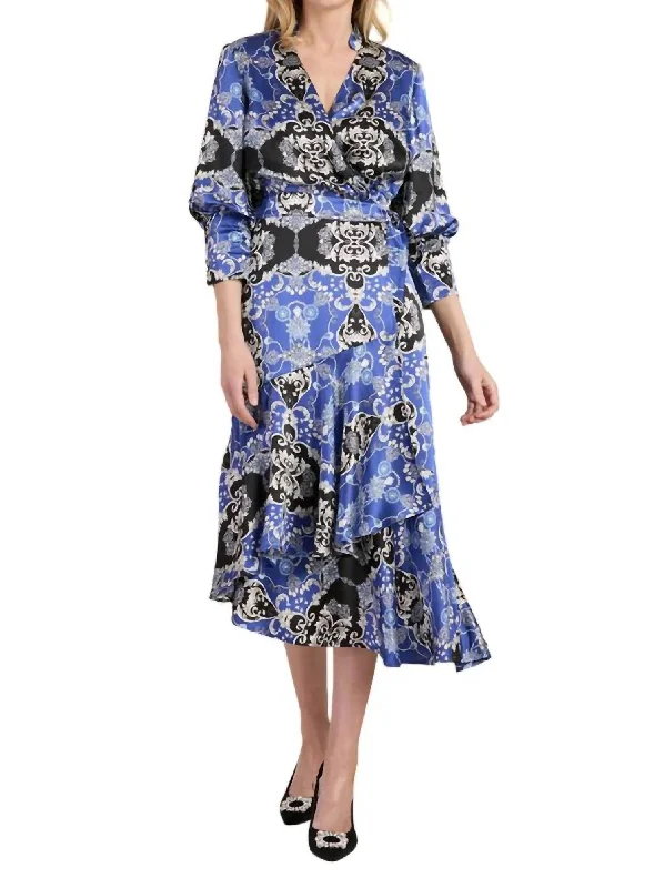 Referral Discount Jules Charm Dress In Blue Multi