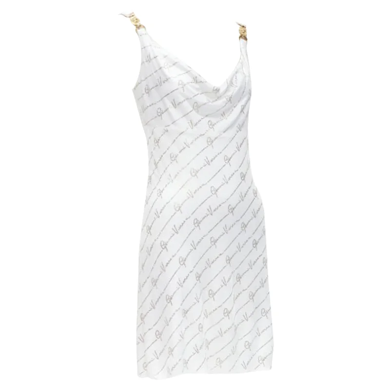 Best Deals Versace Gianni Signature silver crystal dress