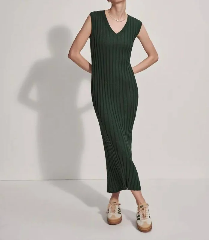 Mega Sale Christine Knit Maxi Dress In Forest Glade