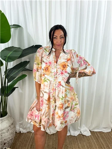 Major Savings Aster Babydoll Dress - Spring Flower (SALE)