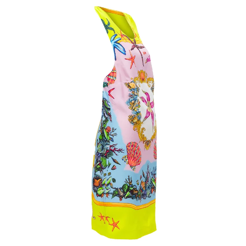 Quick Sale Versace Tresor De La Mer starfish print dress