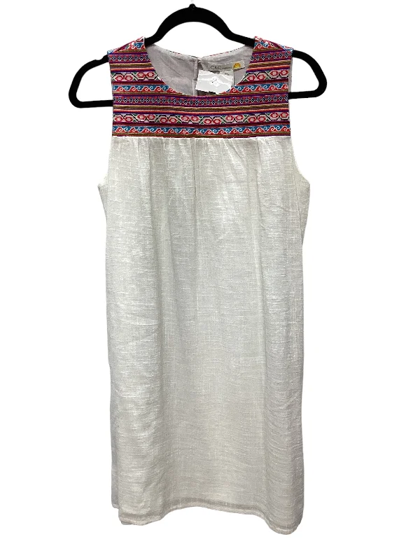 Seasonal Sale White Dress Casual Midi C And C, Size S