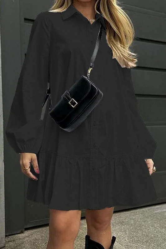 Today's Special WOMEN LONG SLEEVE LIGHTWEIGHT A LING MINI DRESS