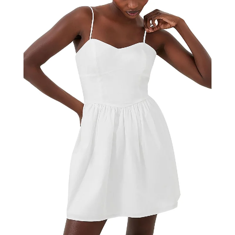 Unbeatable Prices Womens Solid Cotton Mini Dress