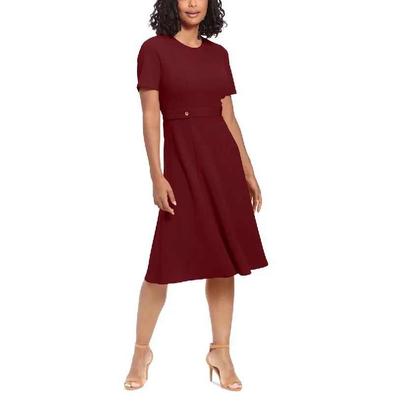 Act Now London Times Womens Plus Embellished Mid Calf Fit & Flare Dress