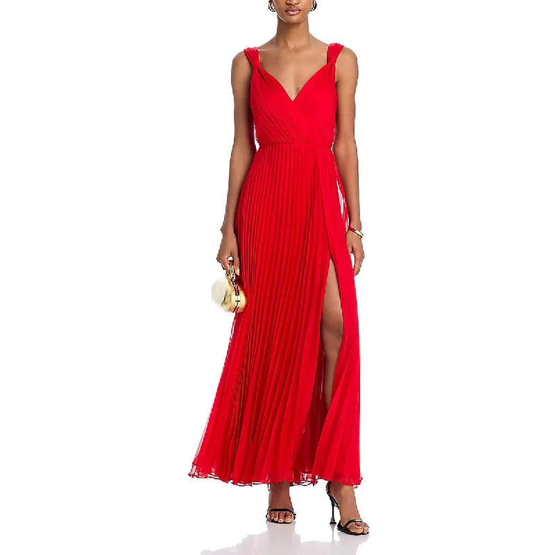 Stock Up and Save Womens Chiffon Pleated Evening Dress